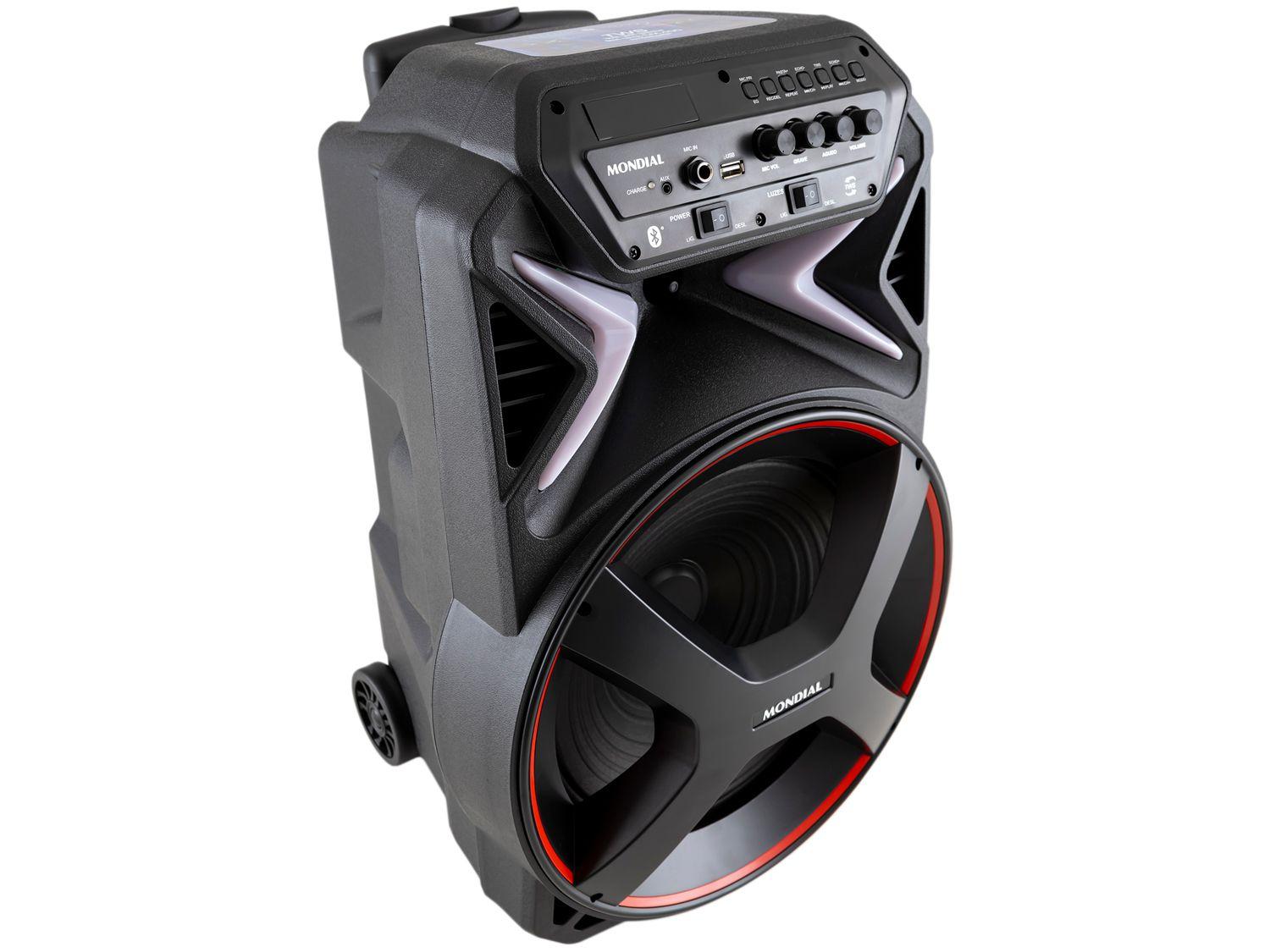 Caixa de Som Mondial CM-400 Bluetooth Portátil Amplificada 400W USB