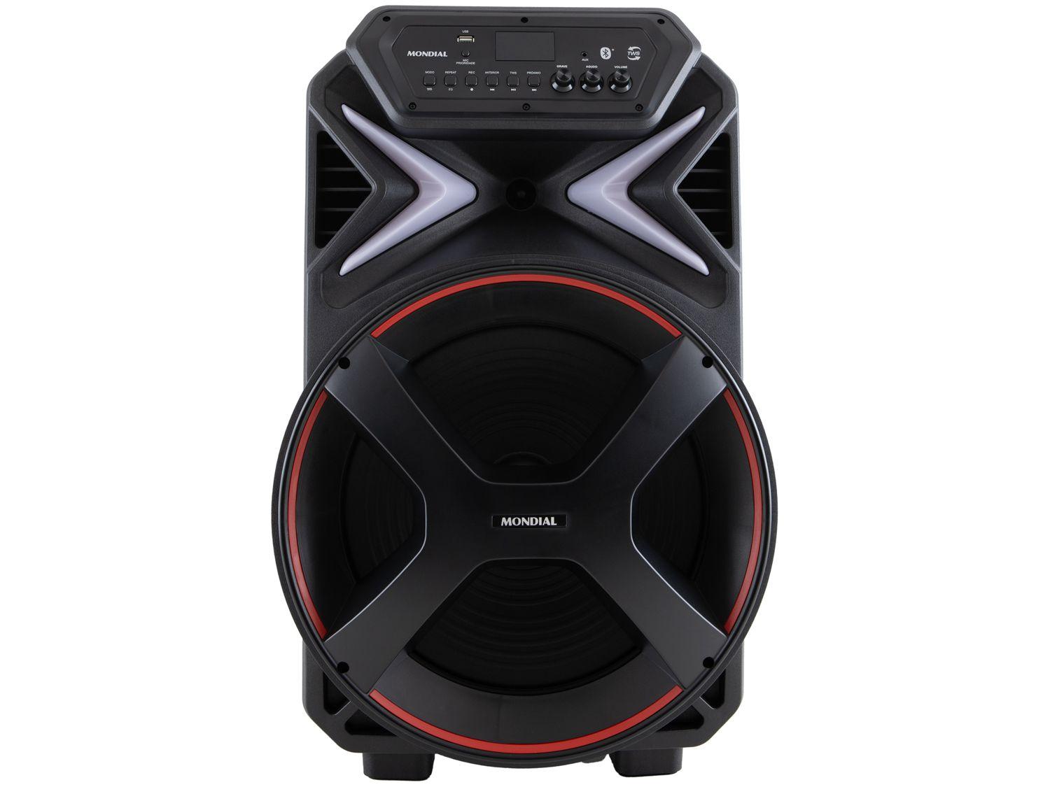 Caixa de Som Mondial Connect Lights Plus CM-700 Bluetooth Amplificada Portátil 700W USB