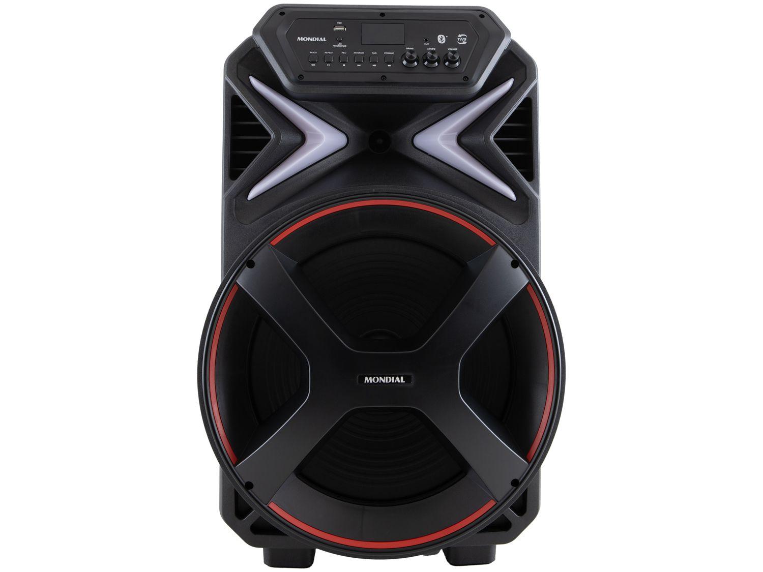 Caixa de Som Mondial Connect Lights Plus CM-700 Bluetooth Amplificada Portátil 700W USB