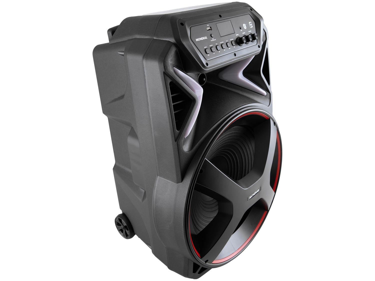Caixa de Som Mondial Connect Lights Plus CM-700 Bluetooth Amplificada Portátil 700W USB