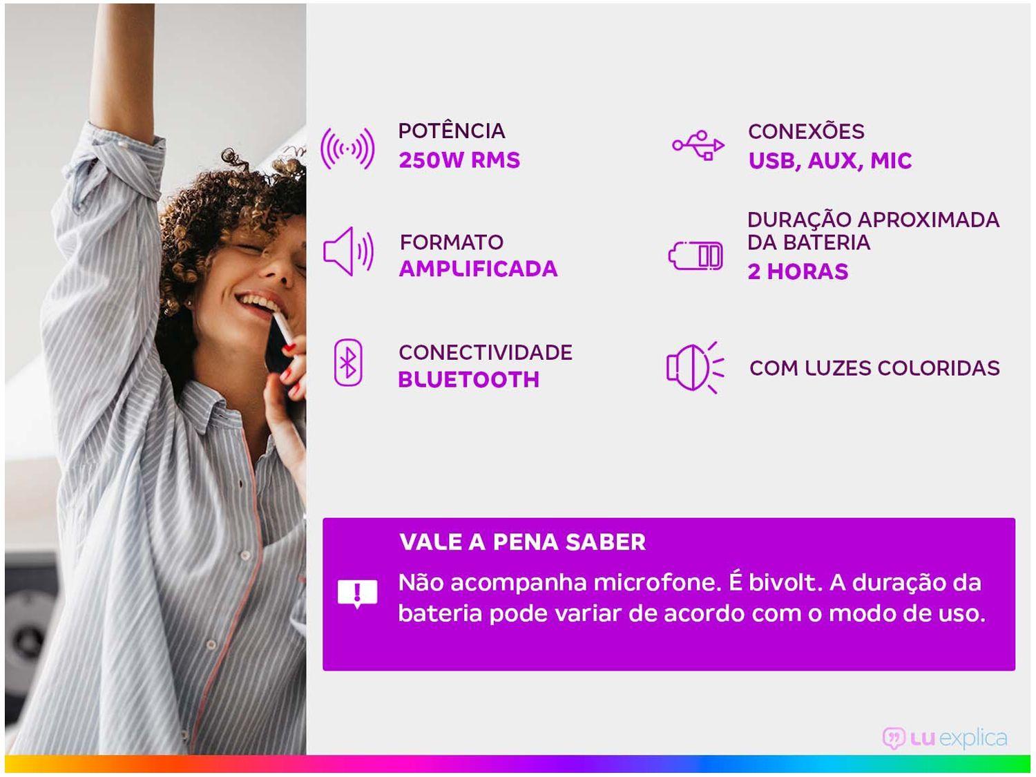 Caixa de Som Mondial Connect Party Plus CM-250