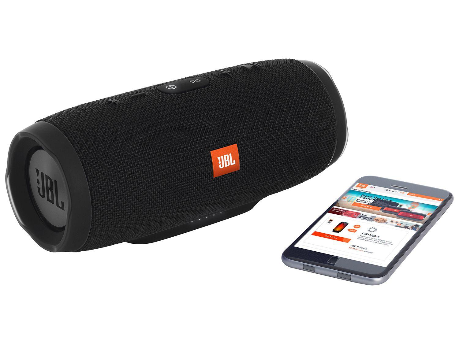 Caixa de Som Portátil Bluetooth JBL Charge 3 USB à Prova Dágua 20W