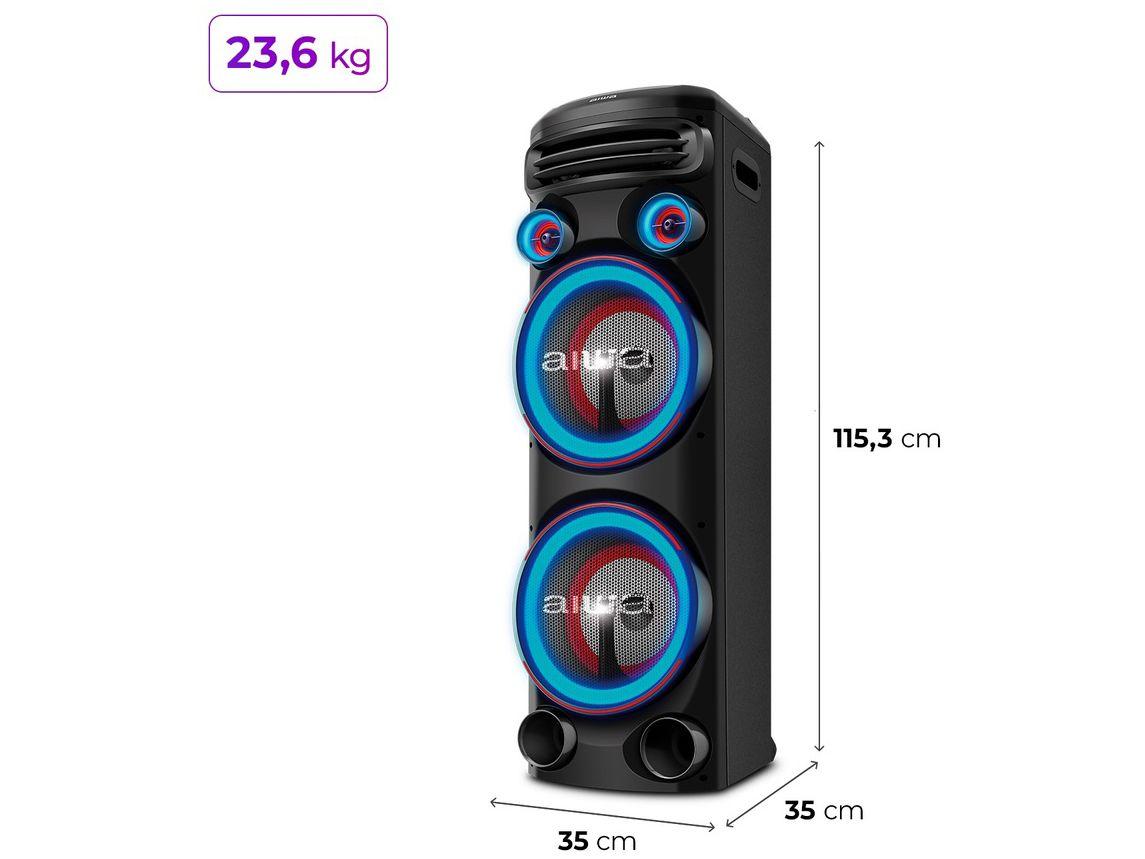 Caixa de Som Torre Aiwa AWS-T2W-02 Bluetooth 2300W RMS Amplificada