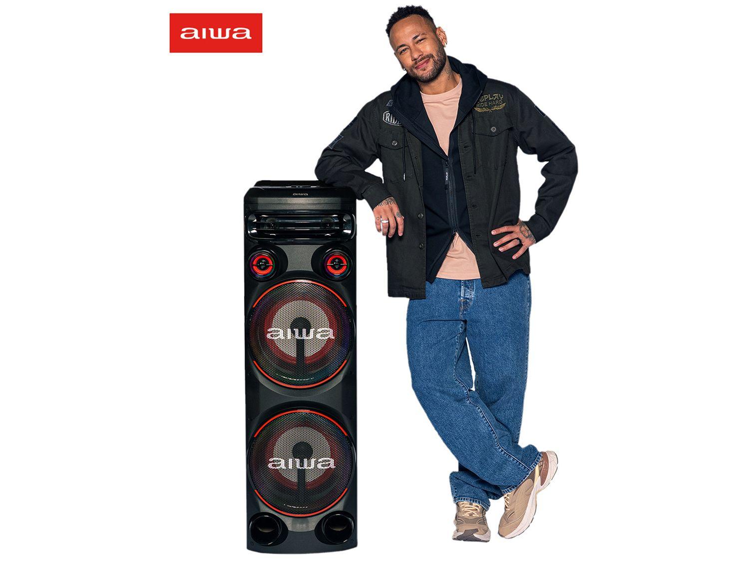 Caixa de Som Torre Aiwa AWS-T2W-02 Bluetooth 2300W RMS Amplificada