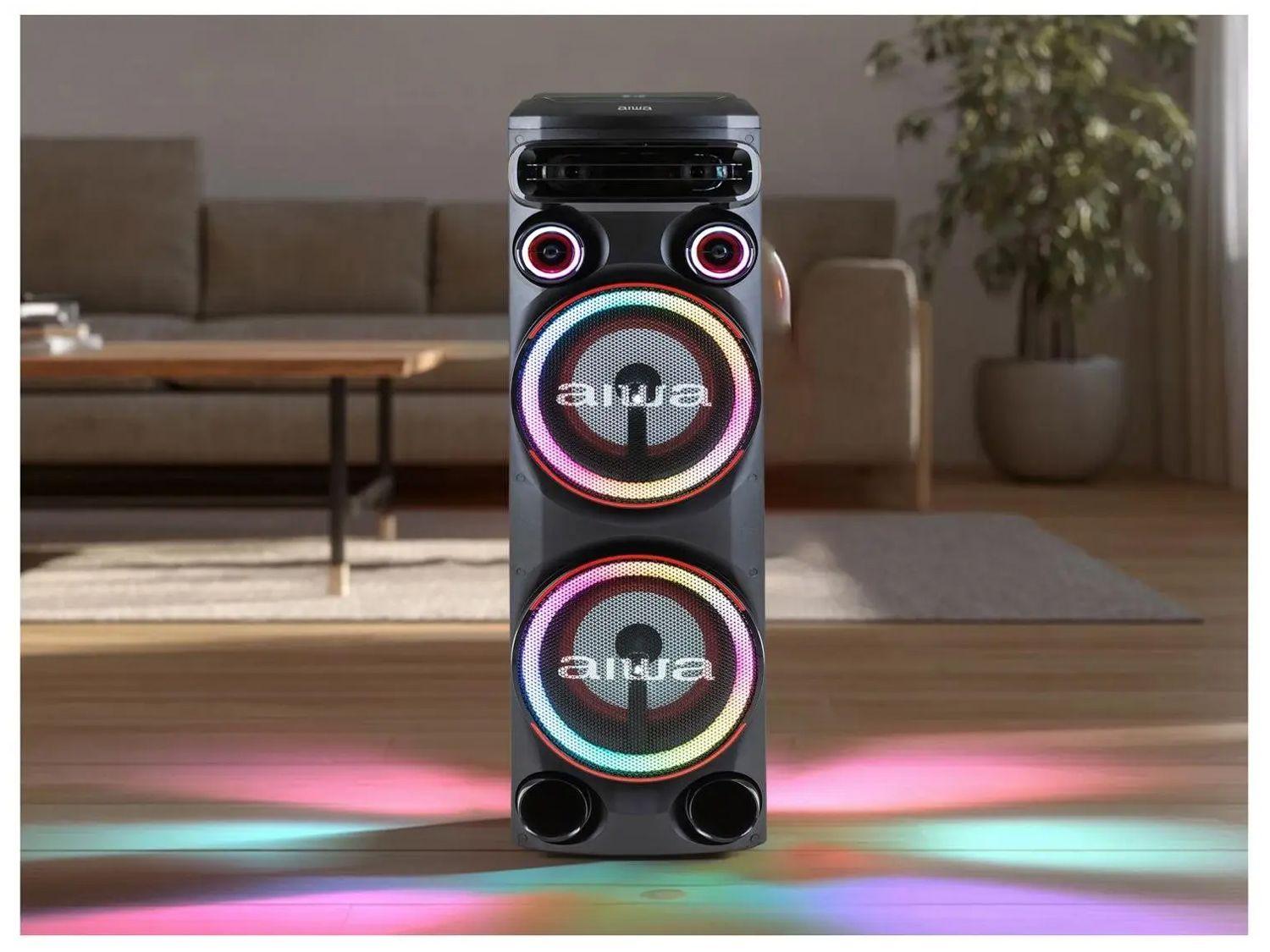 Caixa de Som Torre Aiwa AWS-T2W-02 Bluetooth 2300W RMS Amplificada
