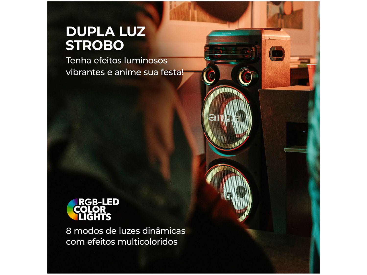Caixa de Som Torre Aiwa AWS-T2W-02 Bluetooth 2300W RMS Amplificada