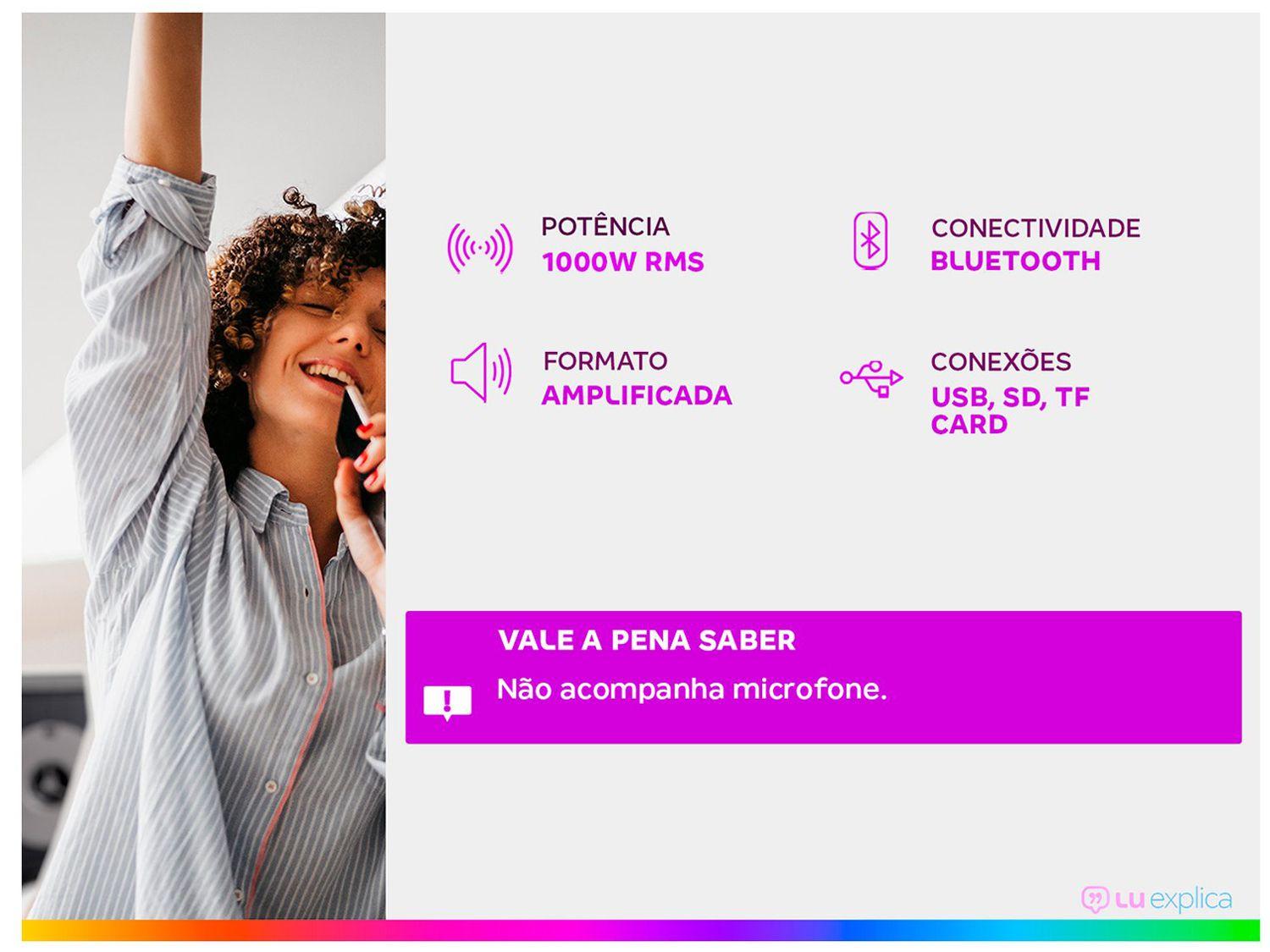 Caixa de Som Torre AMVOX ACA 1000 NEW X