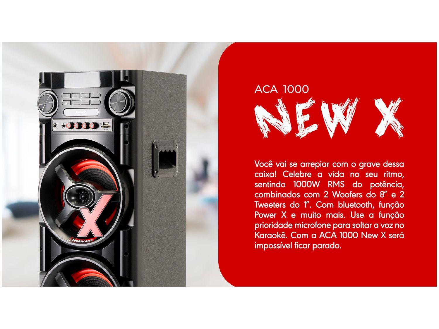 Caixa de Som Torre AMVOX ACA 1000 NEW X