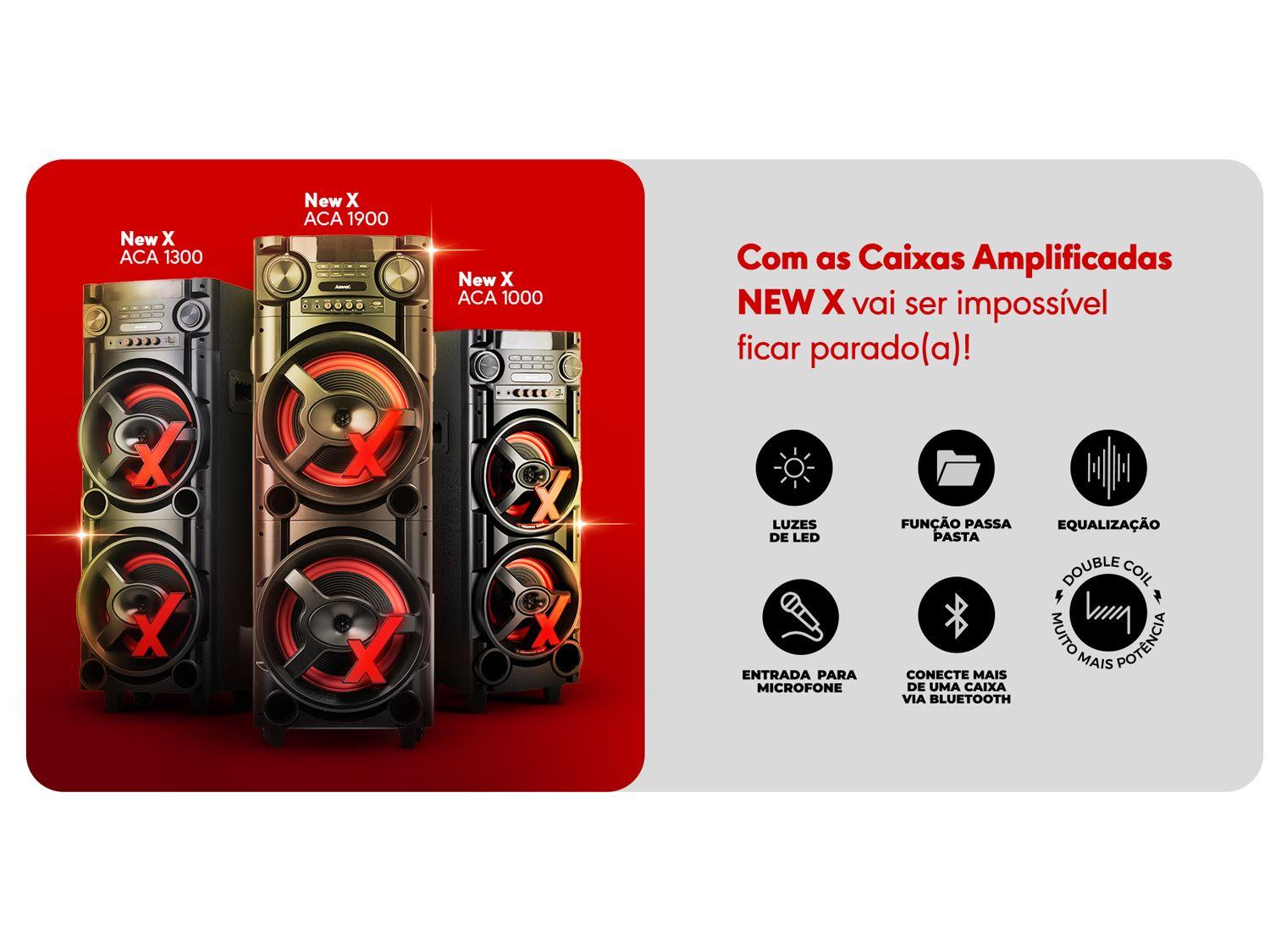 Caixa de Som Torre Amvox ACA 1300 NEW x SFM