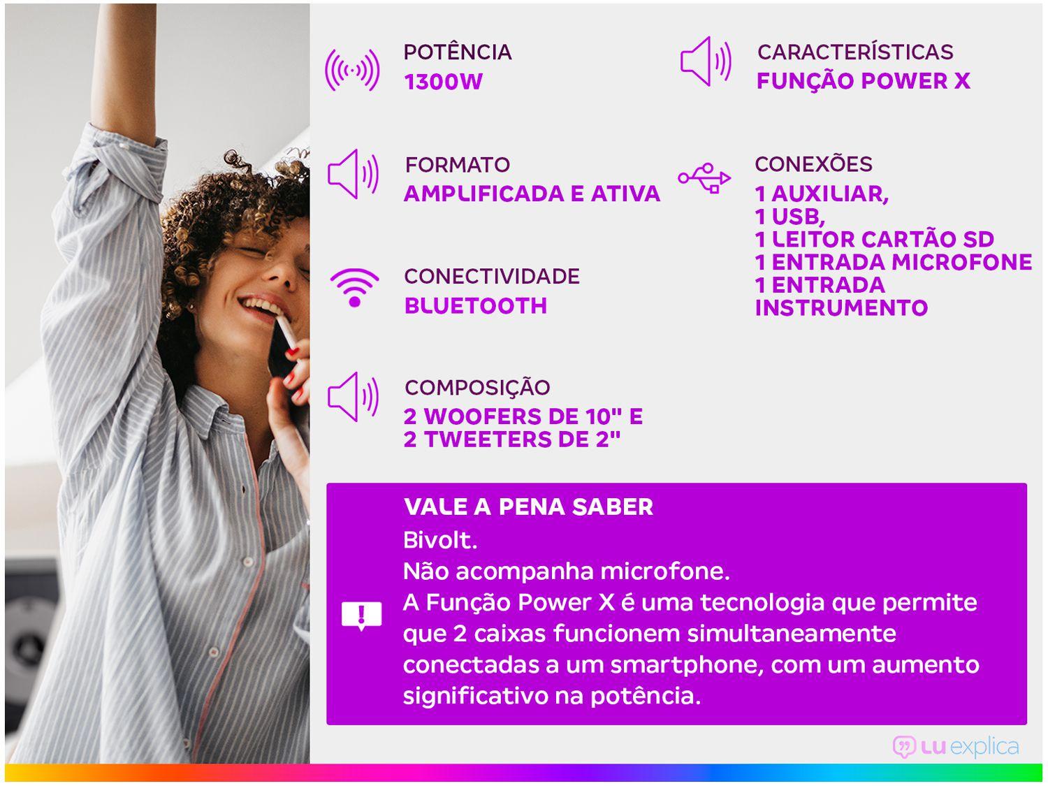 Caixa de Som Torre Amvox ACA 1300 NEW x SFM