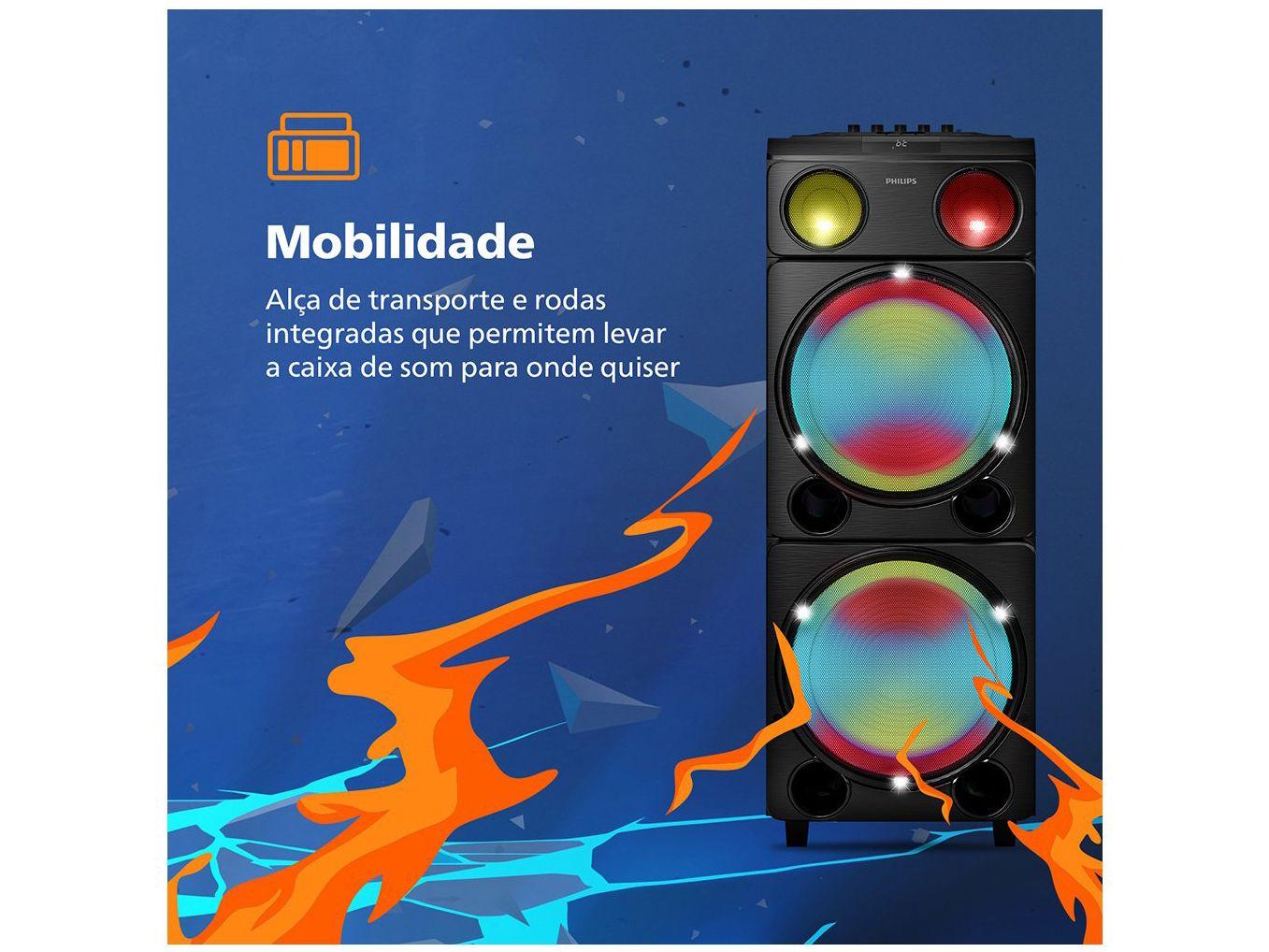 Caixa de Som Torre Philips TAX5509/78 Party Speaker 2400W