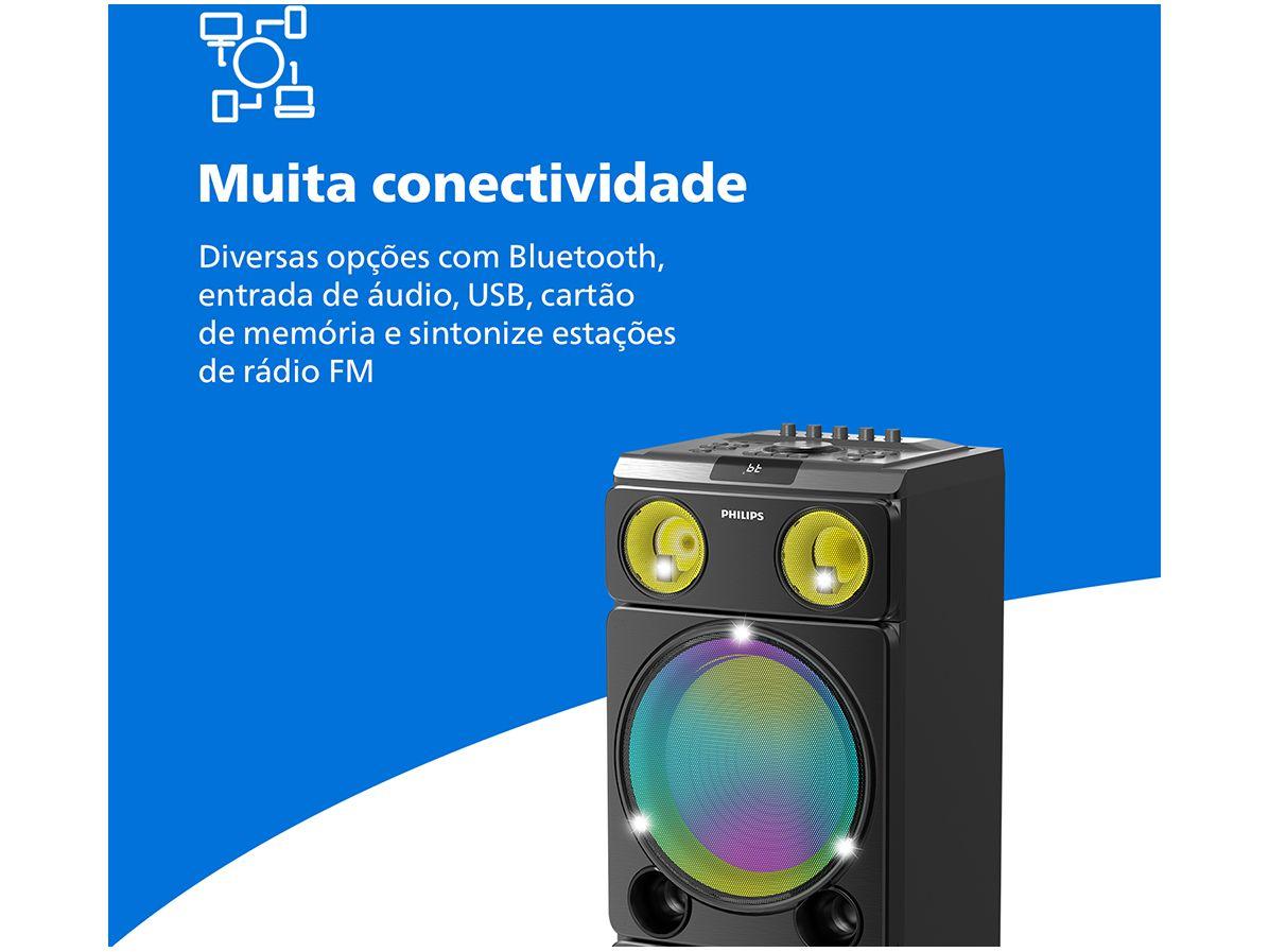 Caixa de Som Torre Philips TAX5509/78 Party Speaker 2400W