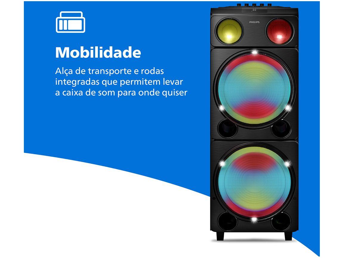 Caixa de Som Torre Philips TAX5509/78 Party Speaker 2400W