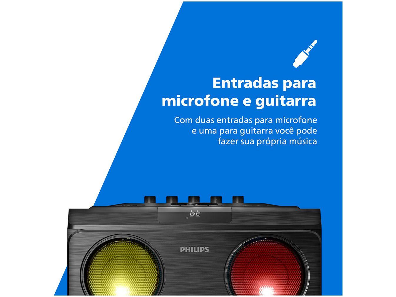 Caixa de Som Torre Philips TAX5509/78 Party Speaker 2400W
