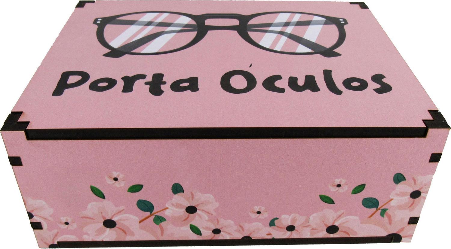 Sunny Shrine School education Caixa Organizadora Porta Óculos Decorativa Rosa 23x17x9 cm MDF - GIROLA  DECOR - Caixa Organizadora - Magazine Luiza