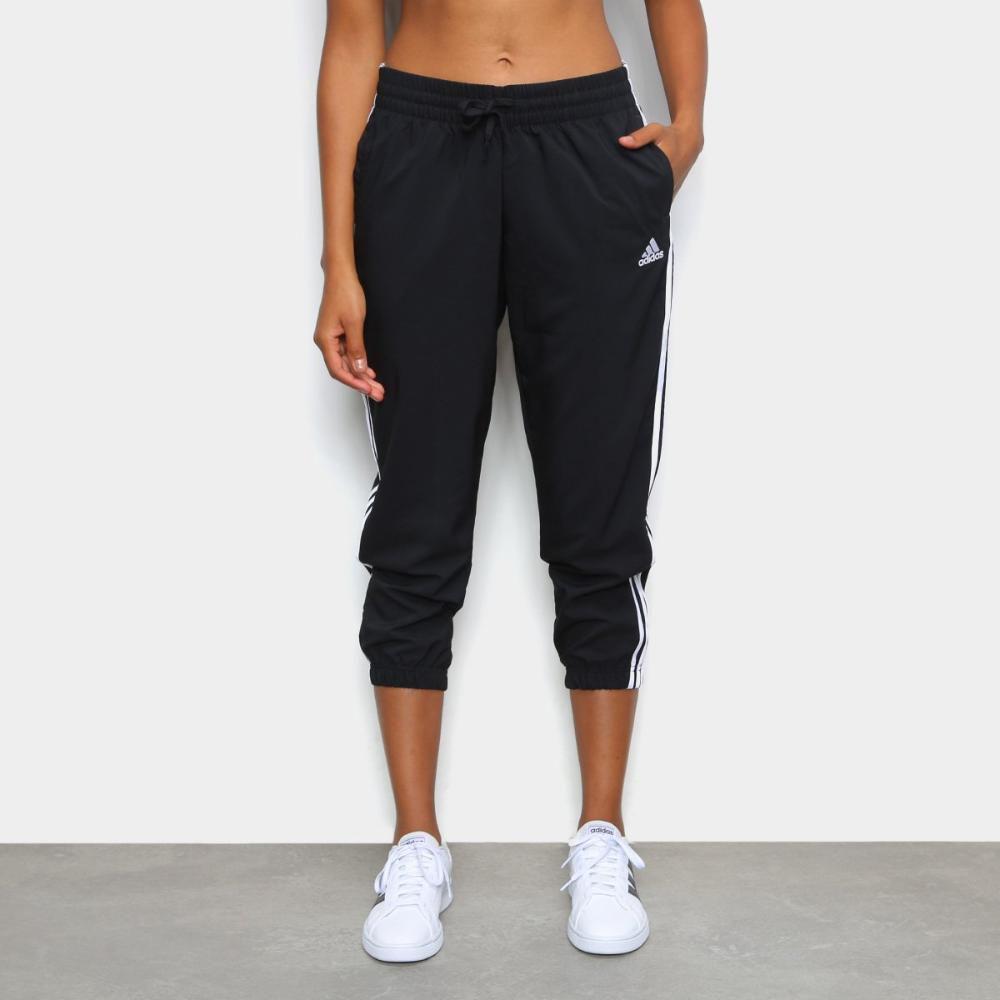 calça adidas essentials slim 3 listras feminina