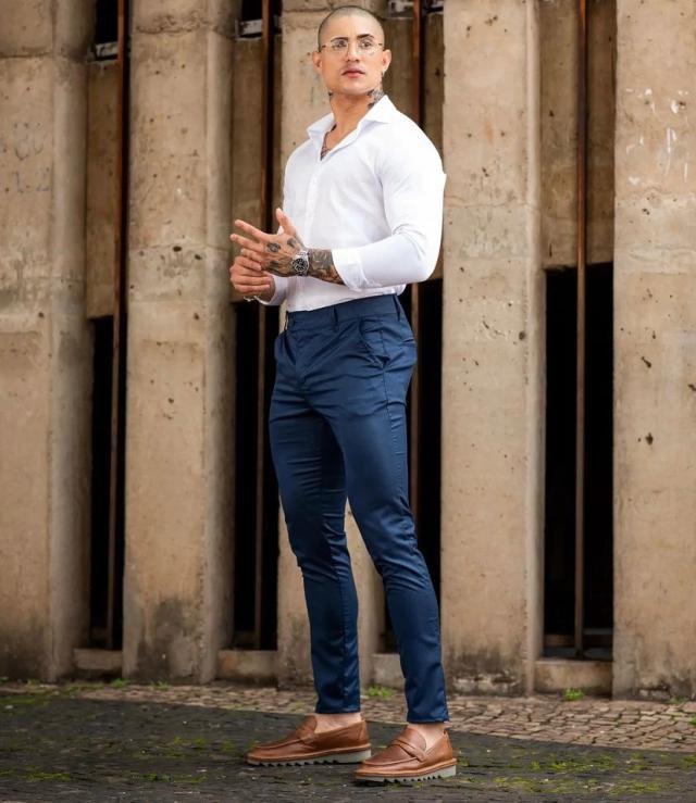 Alfaiataria Calca Azul Social Calça Alfaiataria Masculina CalÇa