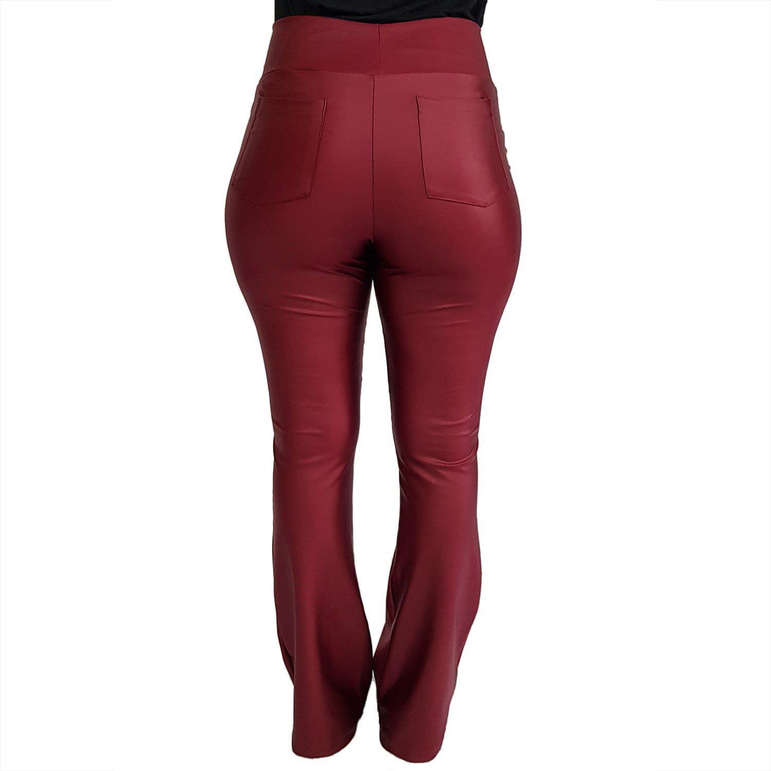 calça flare cirre marsala