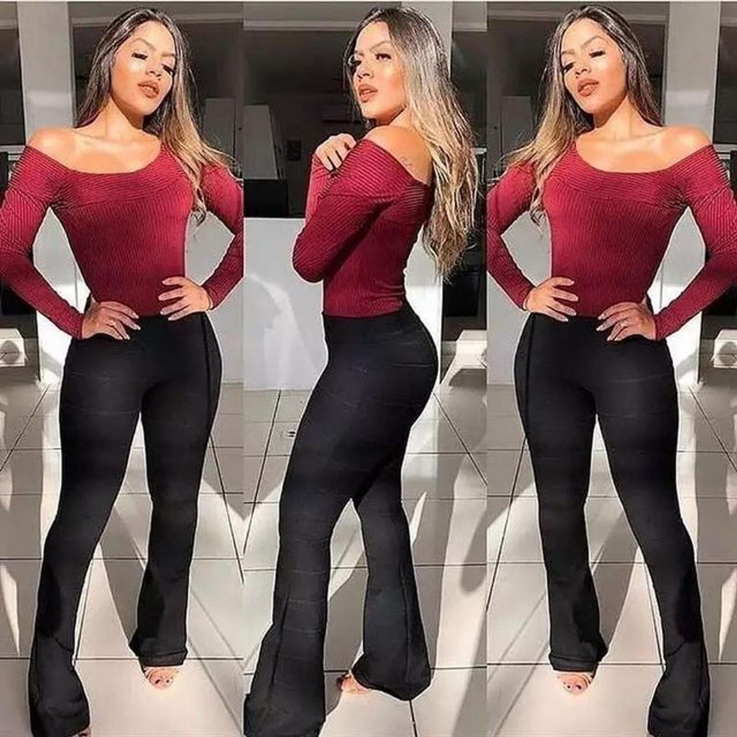Calca Bandagem Flare Feminina Cintura Alta Grossa - Tamanho G - flare  bandagem - Calça Feminina - Magazine Luiza