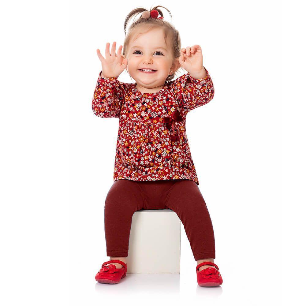 calça vermelha para bebe