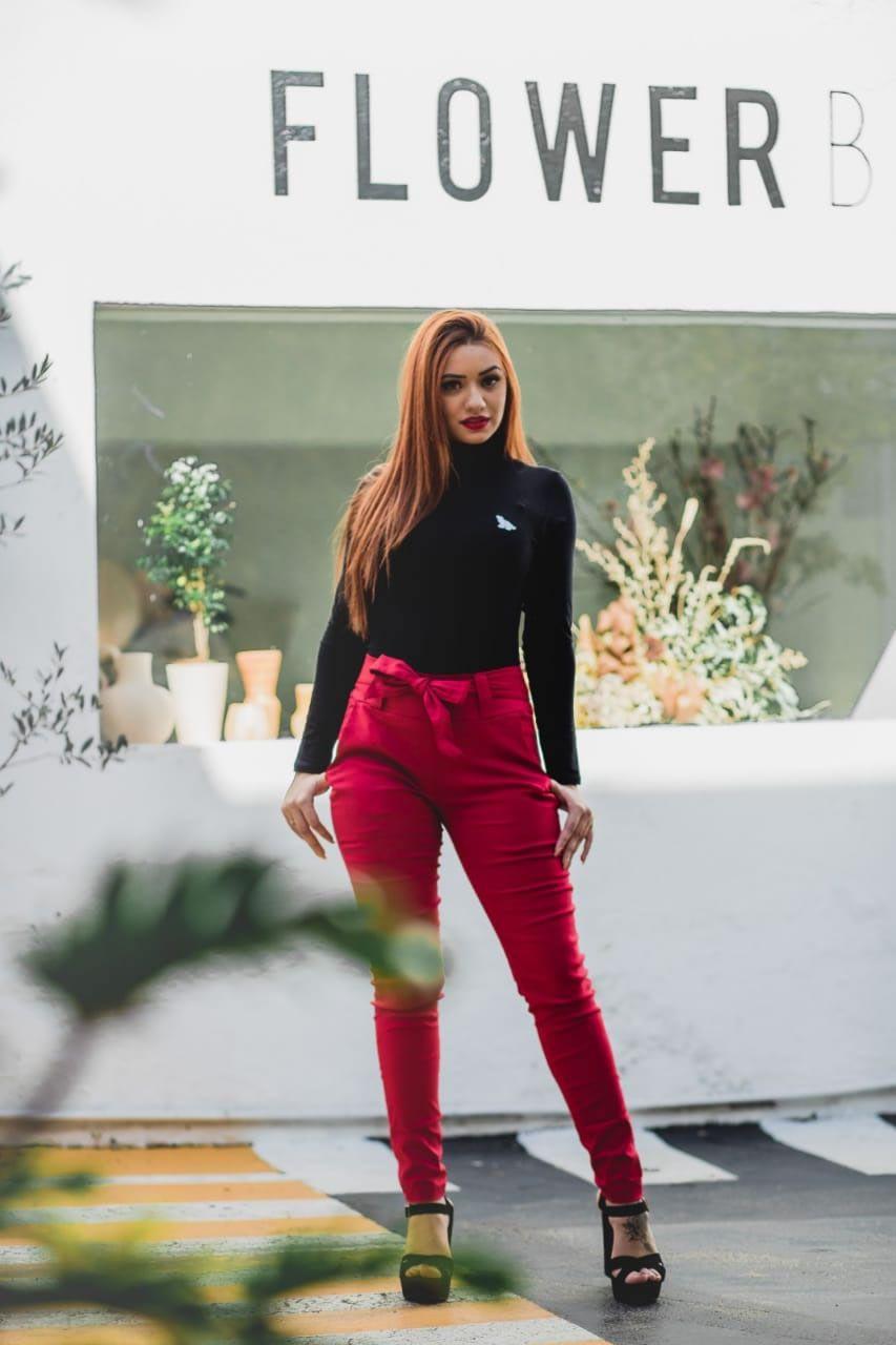 calça bengaline bordo