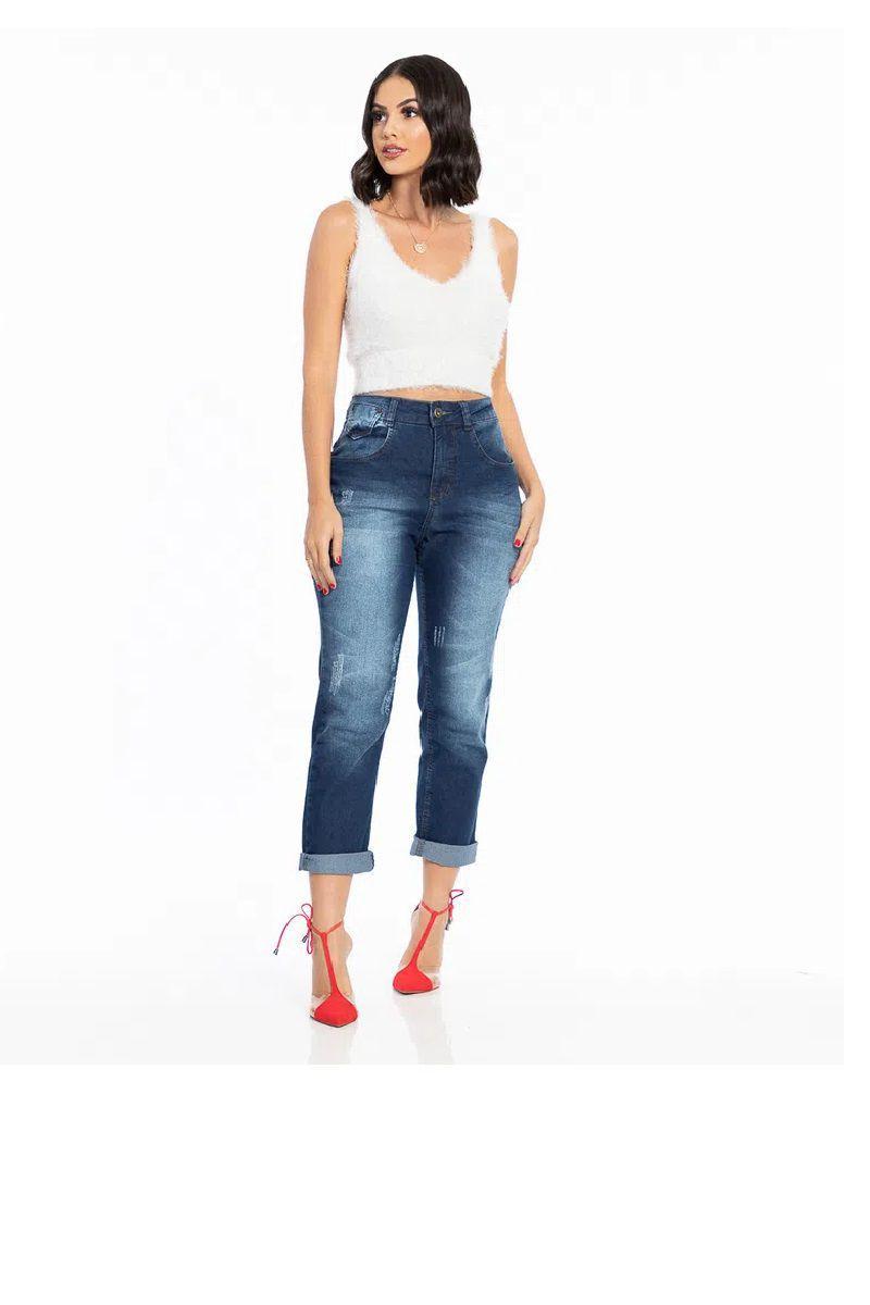 calça feminina mom jeans biotipo