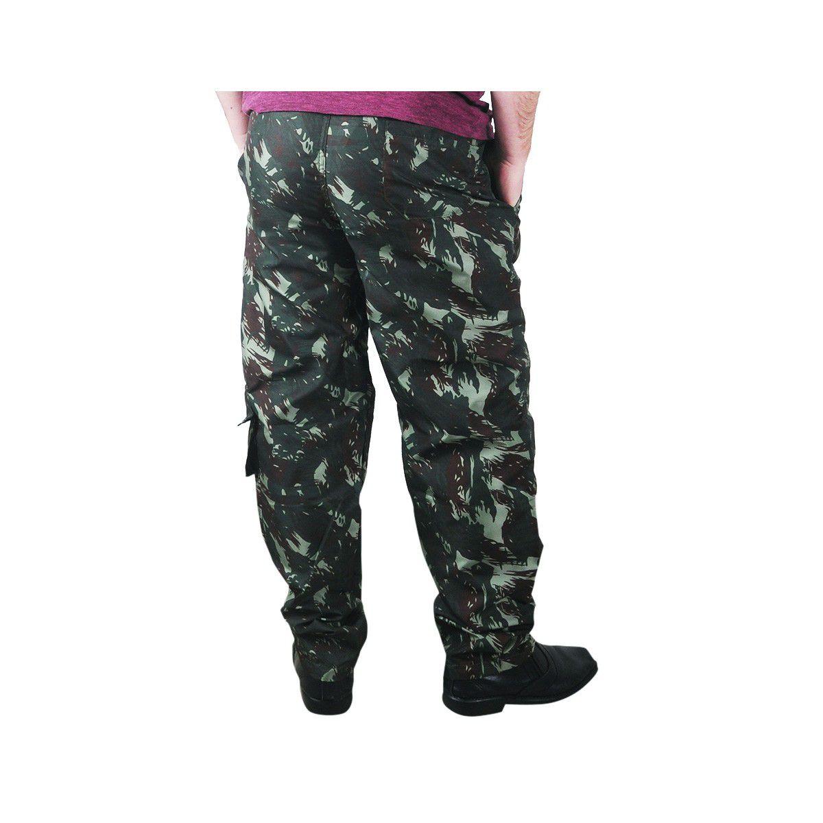 Calça store camuflada tactel