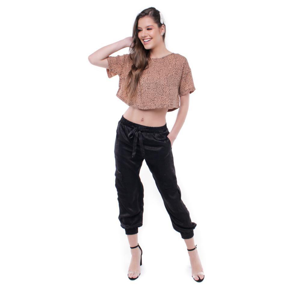 calça jogger cetim