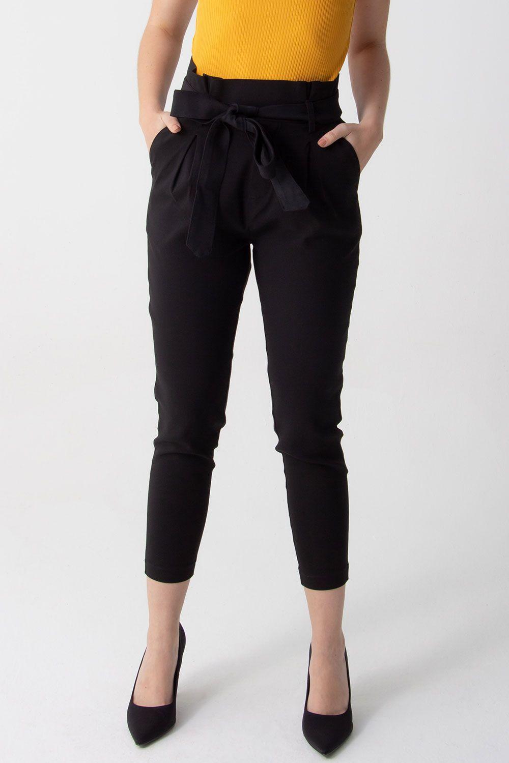 calça clochard bengaline preta