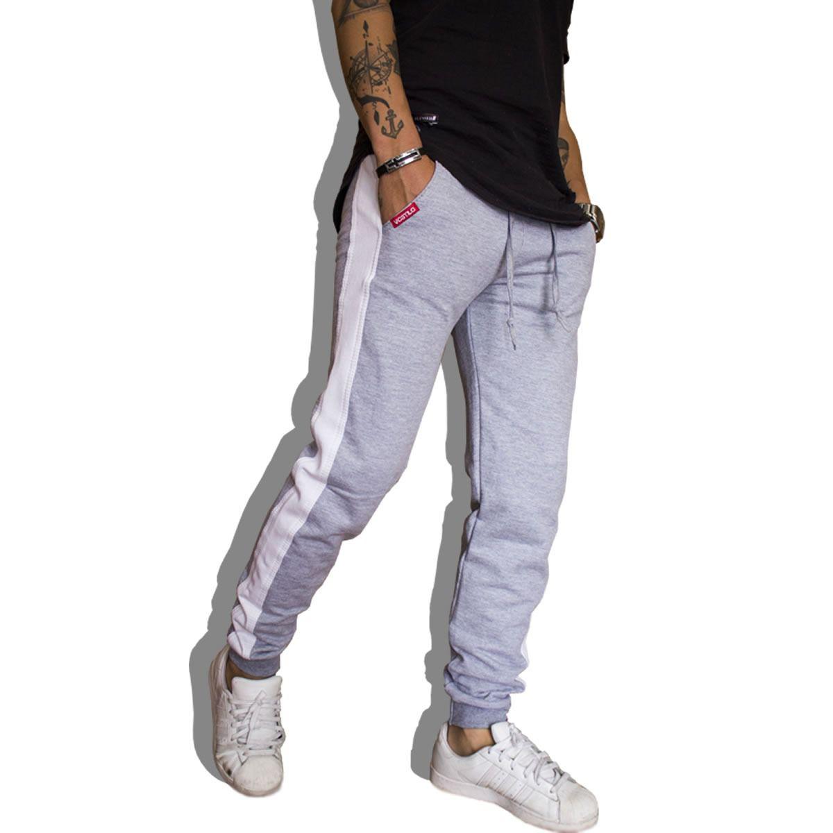 calça moletom masculina com listra lateral