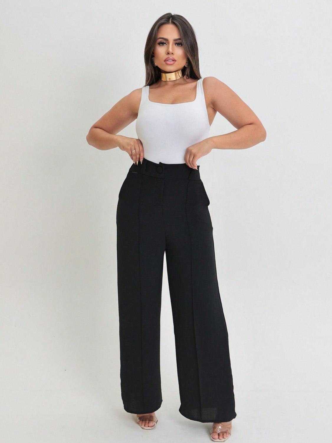 Cintura Alta Moda Feminina Alfaiataria Calça Feminina Alfaiataria