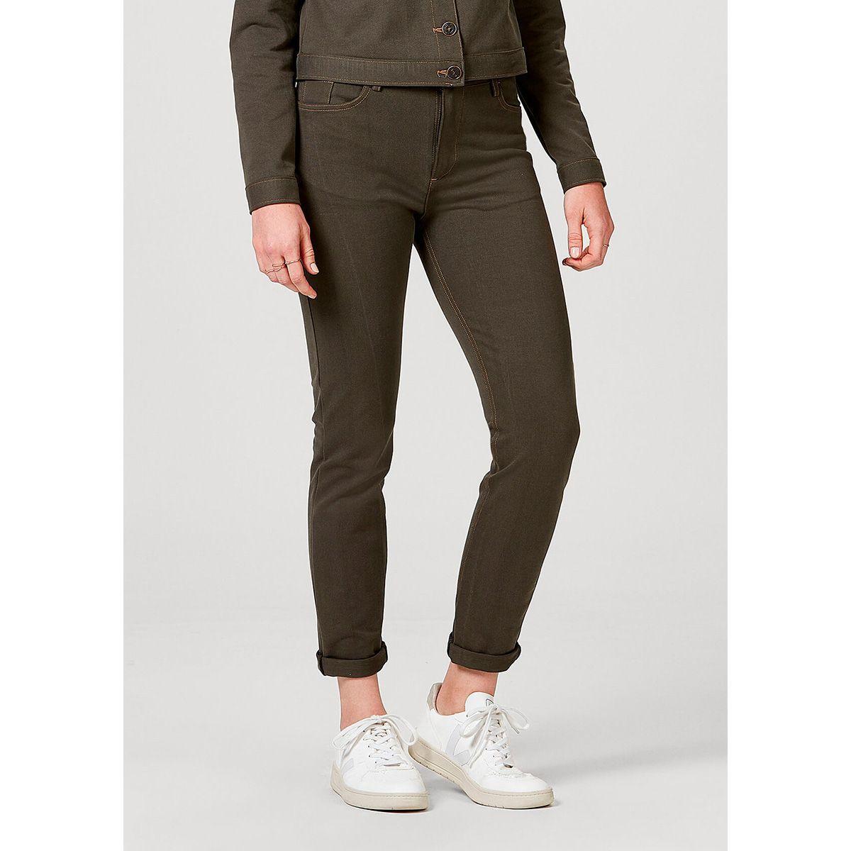 calça de malha de algodão