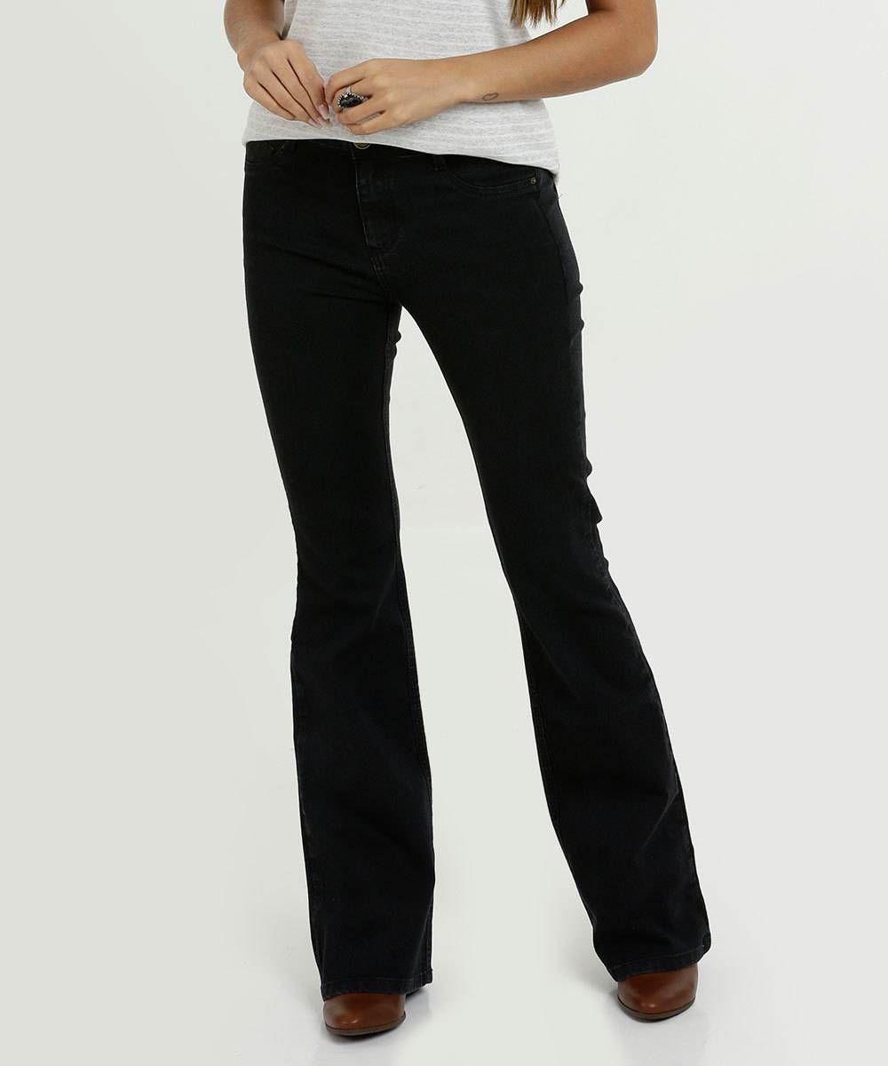 calça jeans feminina flare marisa