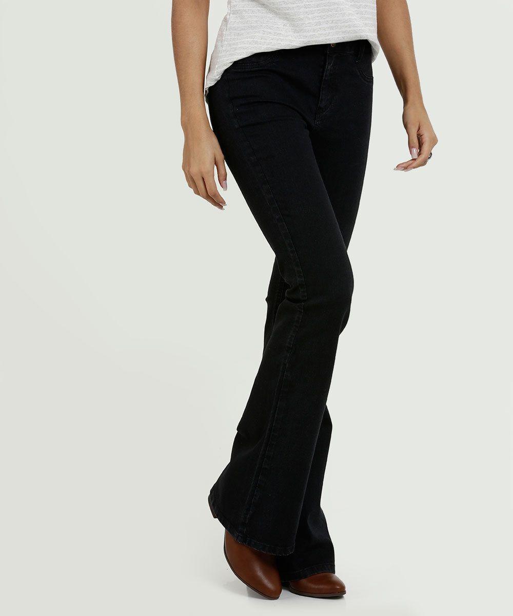 calça jeans feminina flare marisa