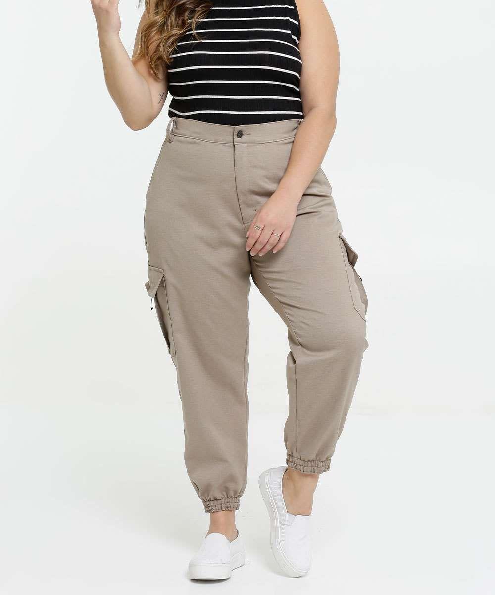 Calça Feminina Jogger Cargo Plus Size Razon - Calça Plus Size Feminina ...