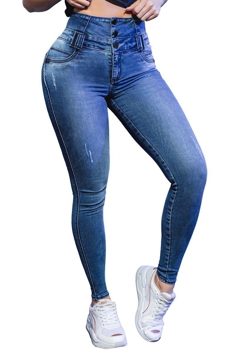 Jeans Feminino CalÃ§a Jeans Cintura Alta Pit Bull Calça Pitbull