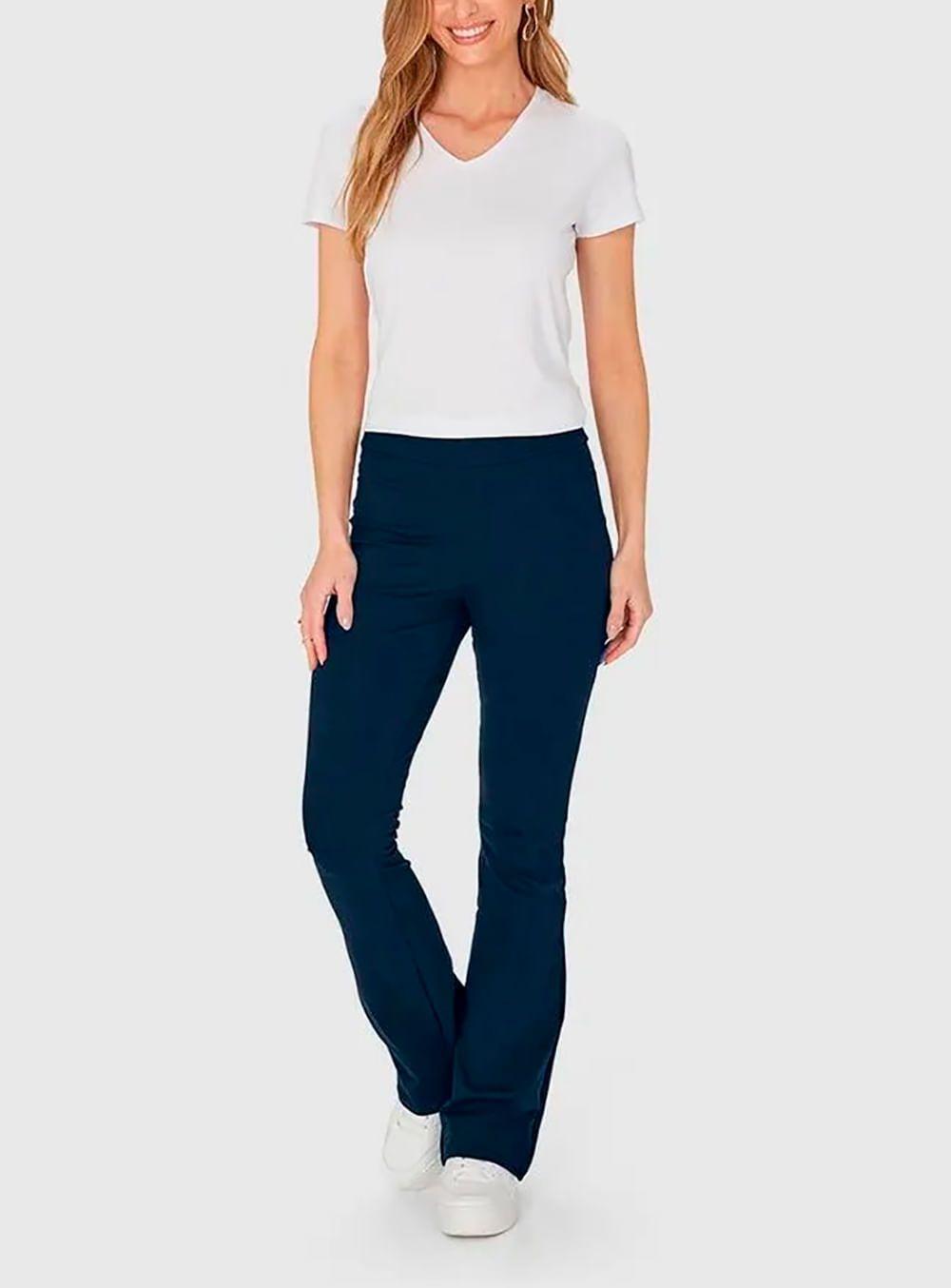 Calça Flare Malwee 1000111395 Feminina Básica Algodão P/XGG