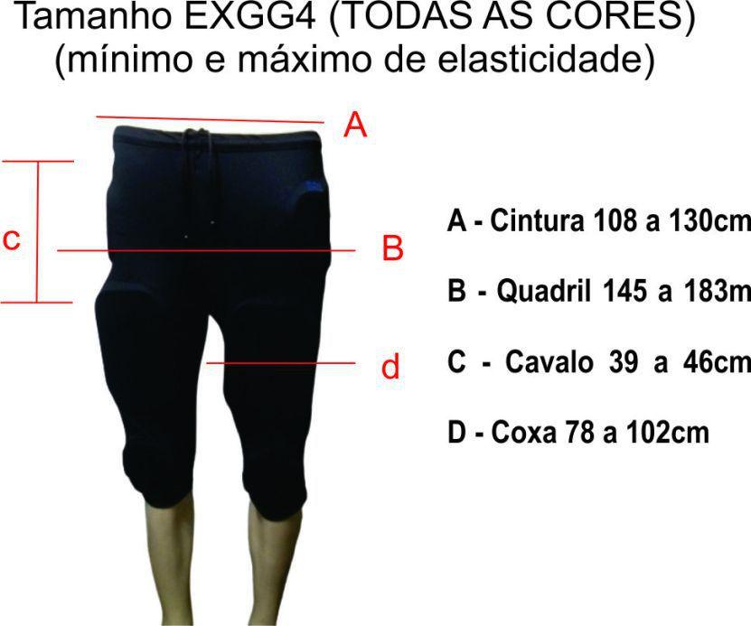 calção de futebol plus size