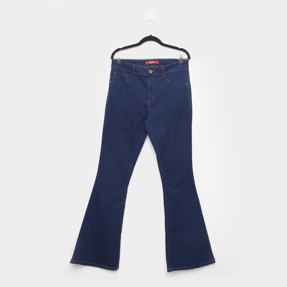 calça jeans flare cintura alta plus size