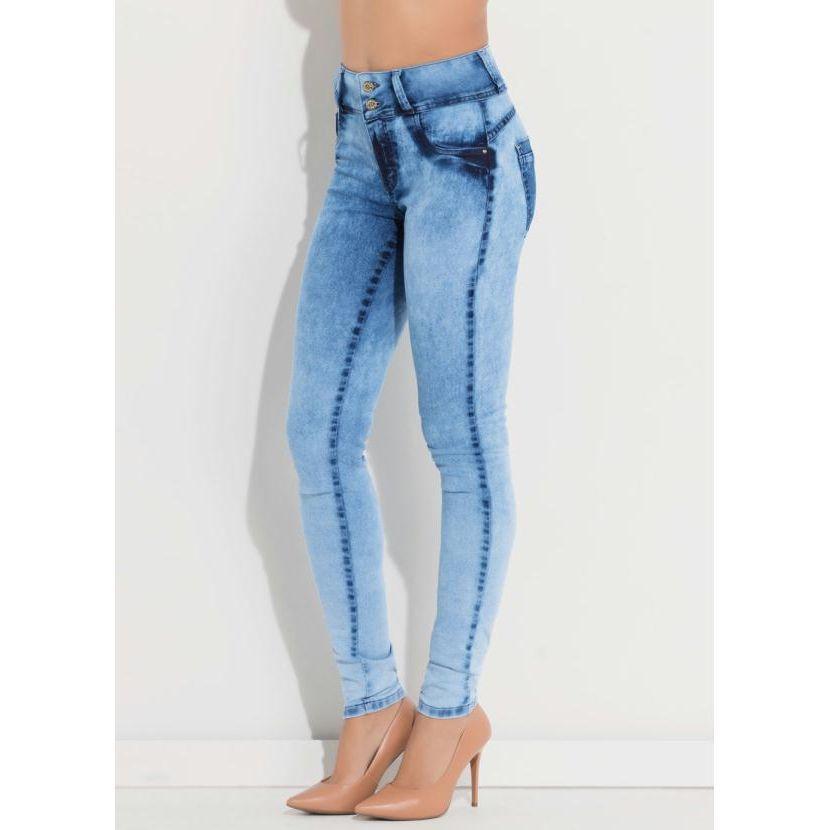 calça jeans cintura média