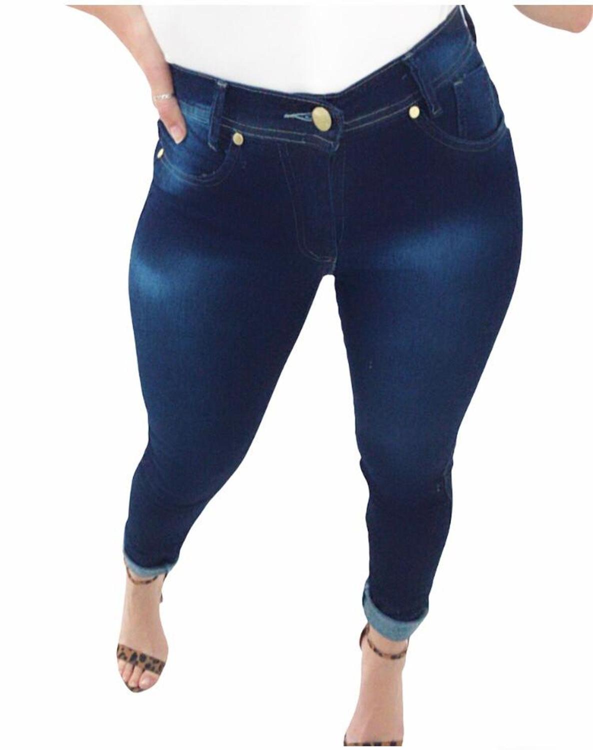 calça jeans feminina azul marinho