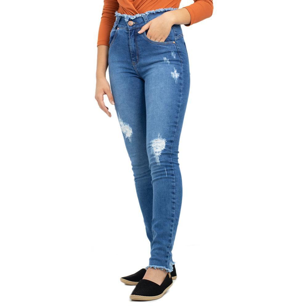 Calça Jeans Feminina Cigarrete Barra Desfiada Tanise - Roupas Femininas -  Magazine Luiza
