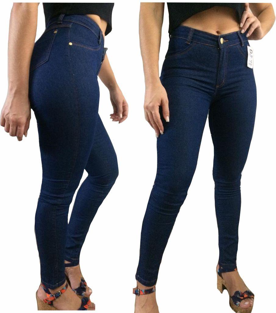 calça jeans feminina cintura alta escura