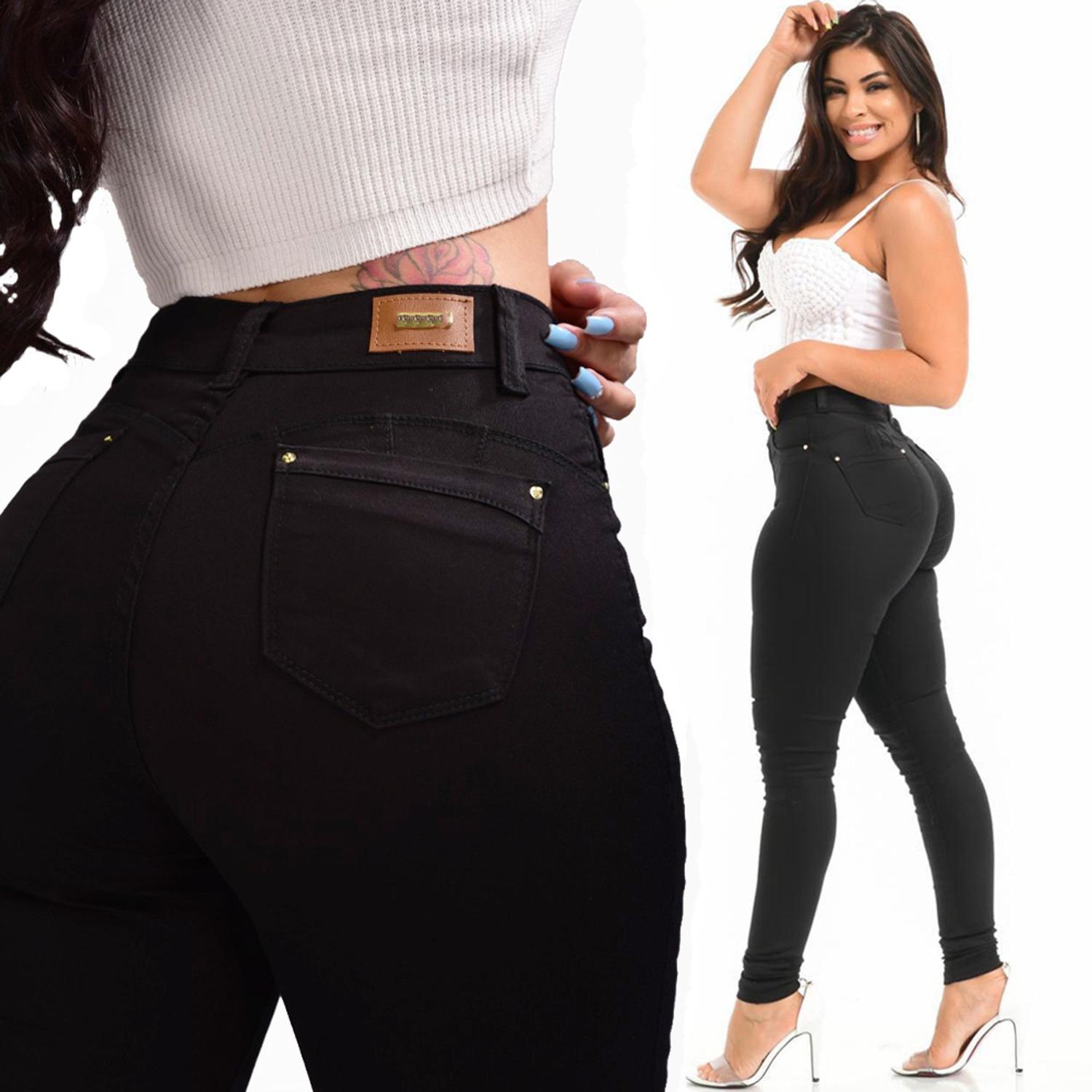 Calça Jeans Feminina Cintura Alta Preta Tecido Premium Original - Conclusão  Jeans - Calça Jeans Feminina - Magazine Luiza