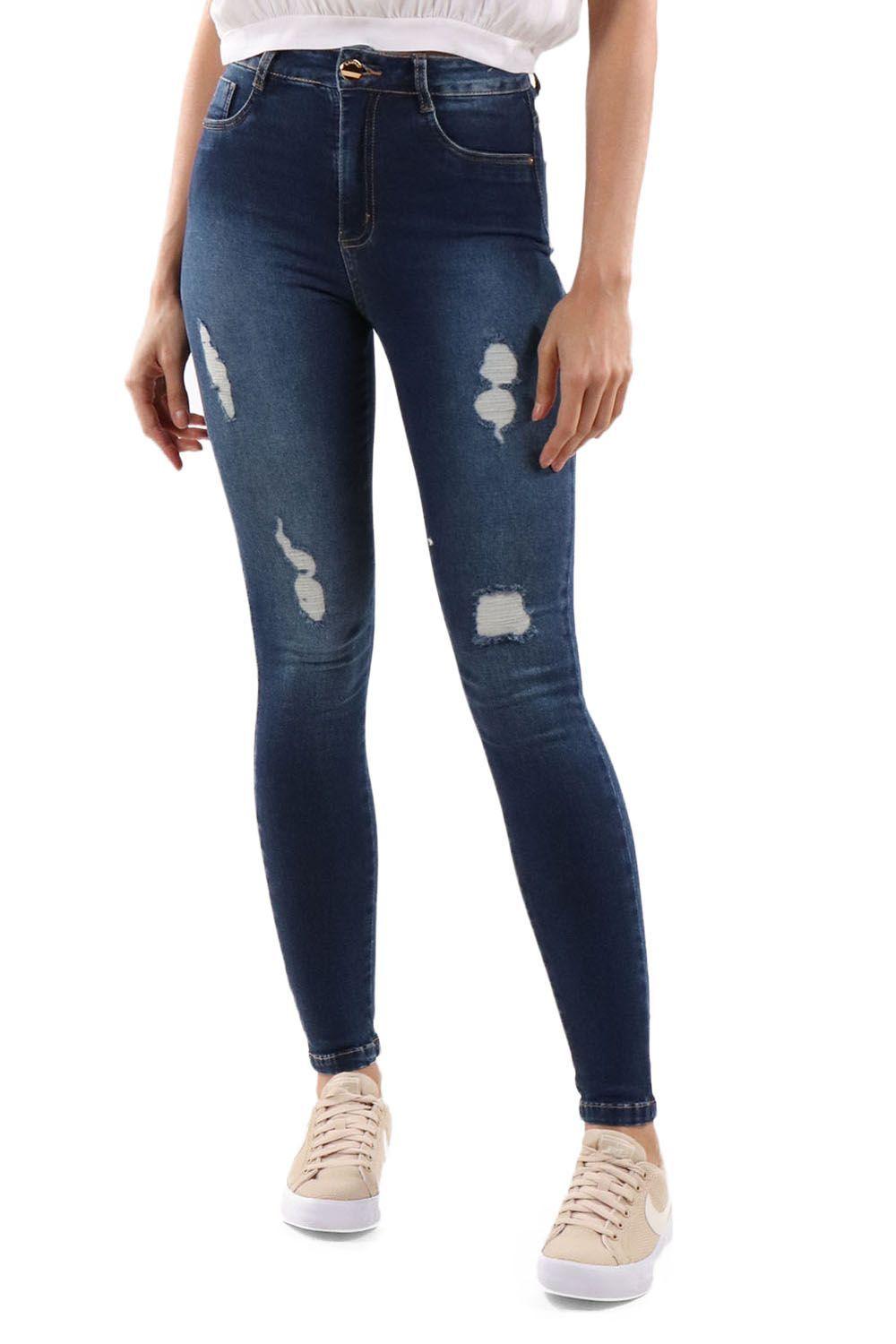 calça jeans feminina com cintura alta