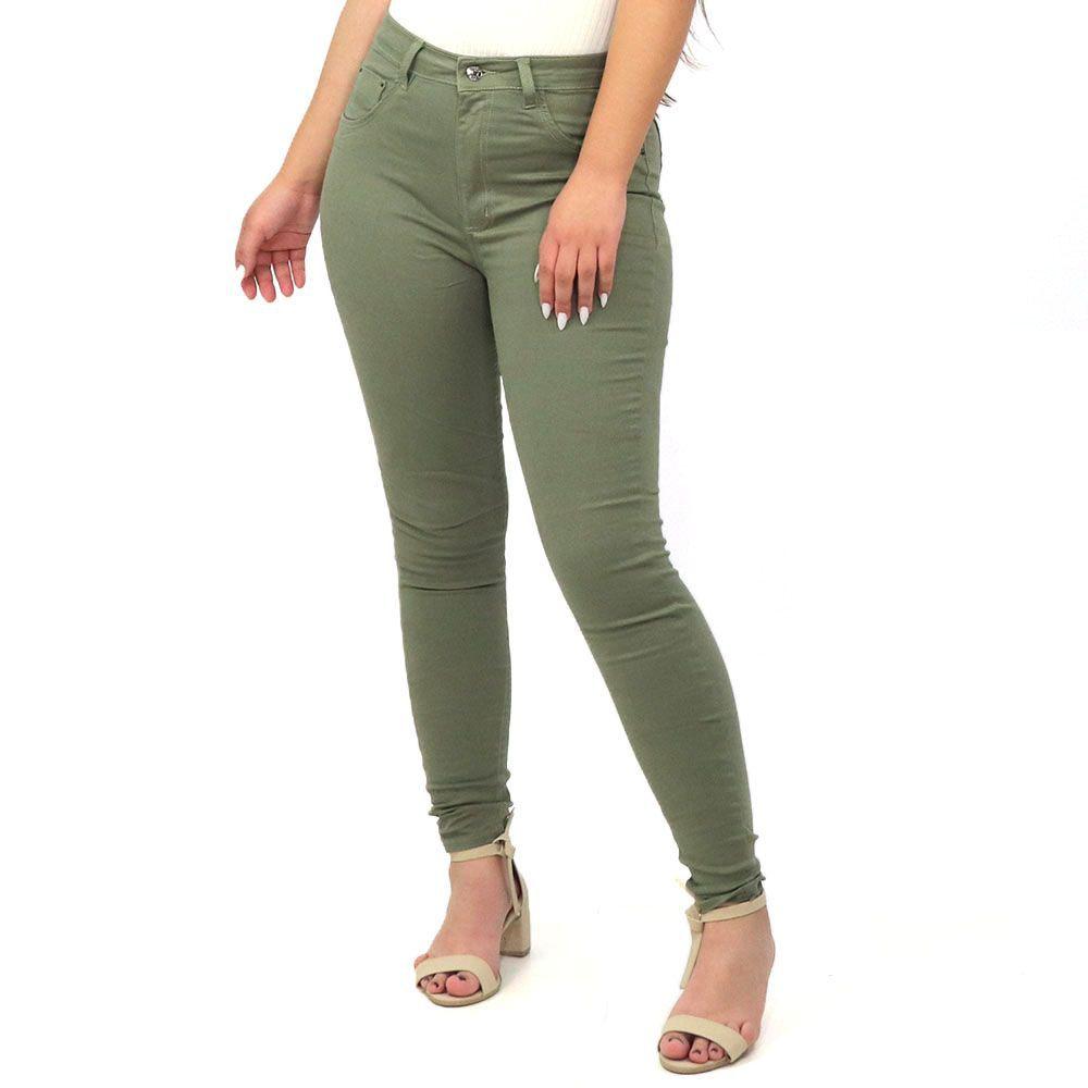 calça jeans feminina verde musgo