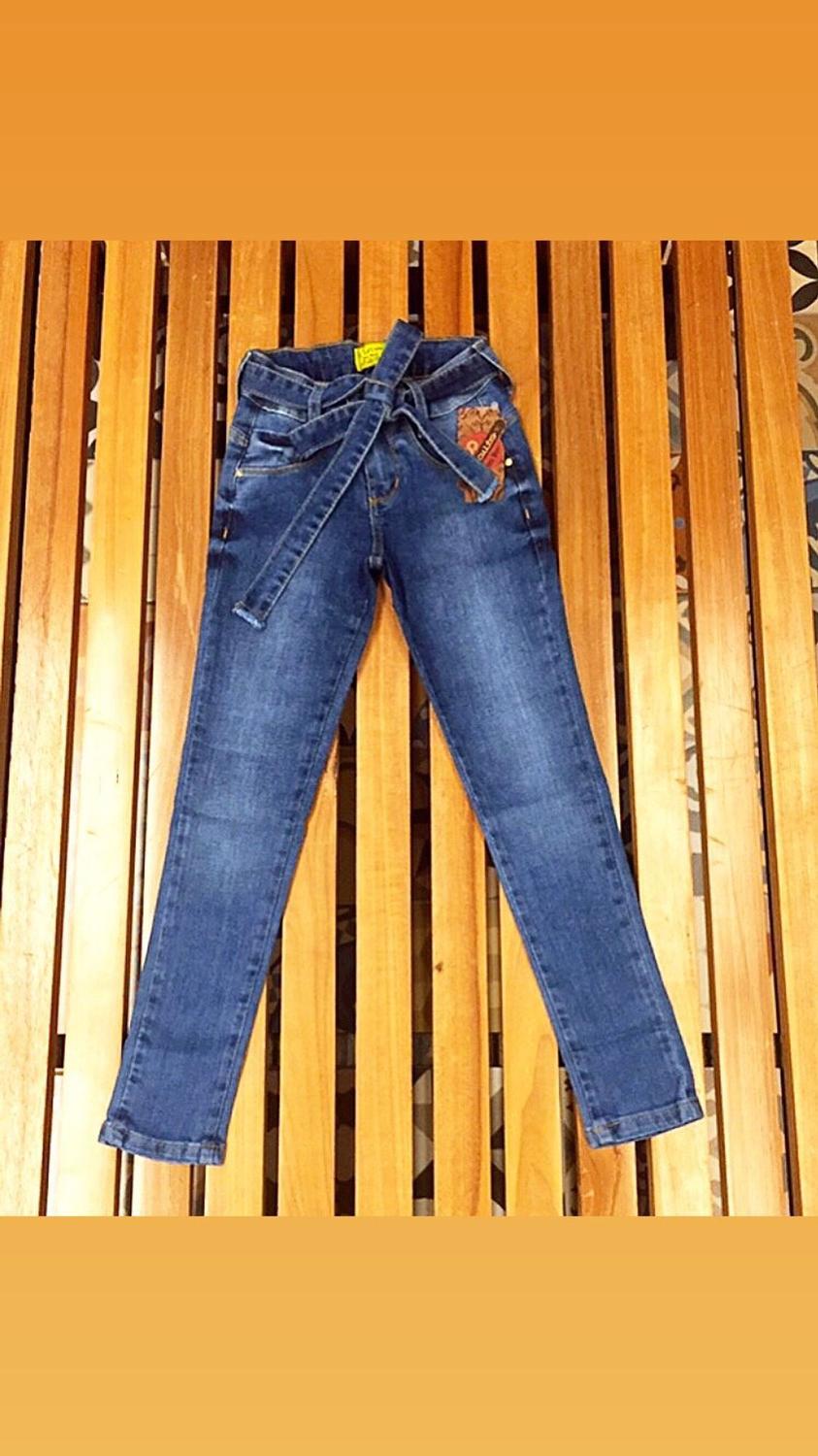 calça jeans feminina cintura alta infantil