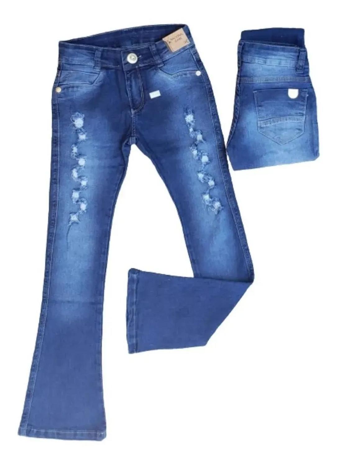 calça jeans feminina com lycra juvenil tam 10 anos - Jr Kids - Calça Jeans Feminina - Magazine Luiza