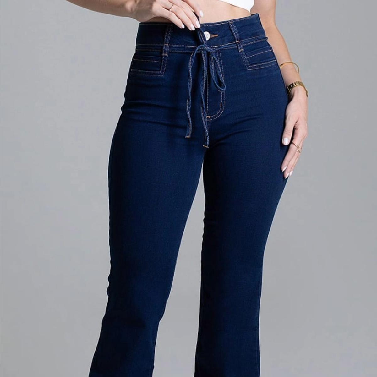 Sawary Modelo Boot Cut Calça Jeans Boot Cut Feminina Super Lipo