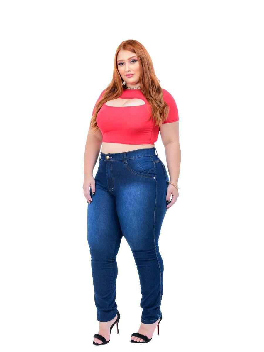 calça jeans lycra plus size